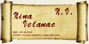 Nina Velanac vizit kartica